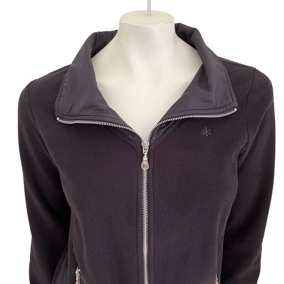 OLD NAVY Full Zip Fleece Jacket in Black  SZ 8 - Picture 4 of 11